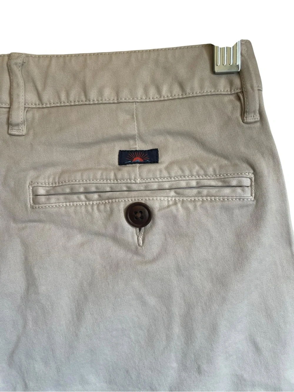 Faherty Reserve Chino Men's Light Khaki Flat‎ Front Shorts 9” Inseam